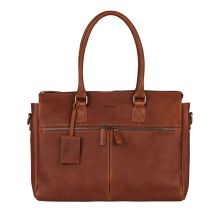 Burkely Antique Avery Dames Laptoptas 2-Zip 15.6" Cognac