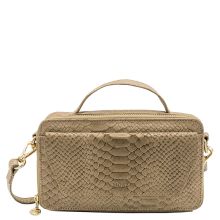 MOSZ Naomi Crossbody Jungle Taupe Shiny Light Gold