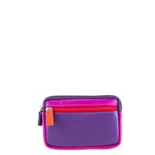Mywalit Small Leather Double Zip Purse Portemonnee Sangria Multi