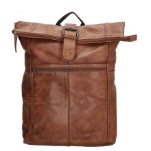 Hide & Stitches Paint Rock Rolltop Rugzak 13.3" Cognac