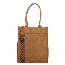Zebra Natural Bag Merel Kartel Shopper Camel