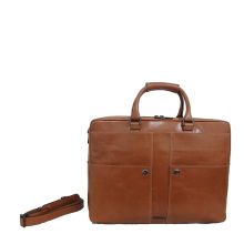 Claudio Ferrici Pelle Vecchia Workbag 15" Cognac