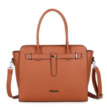 Wimona Sienna Schoudertas Laptop 15.6" Cognac