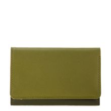 Mywalit Medium Tri-Fold Wallet Outer Zip Portemonnee Olive