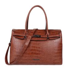 Wimona Sofia Schoudertas Croco Cognac