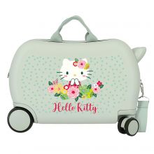 Hello Kitty Rolling Suitcase 4 Wheels Floral 45 cm Mint Green
