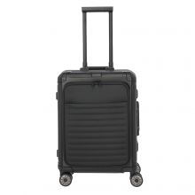 Travelite Next 2.0 Aluminium 4-Wheel Trolley S Laptop Front Pocket Black Matt