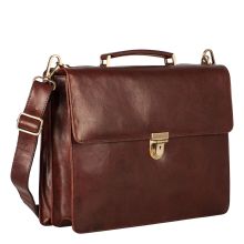 Leonhard Heyden Cambridge Medium Aktetas Red Brown