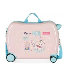 Disney Rolling Suitcase 4 Wheels Enso Magic Unicorn Roze