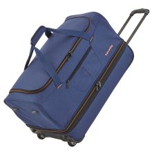 Travelite Basics Wheeled Duffle 70cm Expandable Navy/Orange