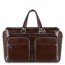 Piquadro Black Square Duffle Laptop 15"/ iPad Pro 9.7"/ iPad 11" Mahogany