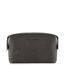 Piquadro Black Square Toiletry Bag Dark Brown