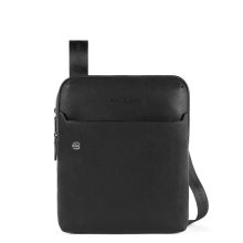 Piquadro Black Square Crossbody Bag iPad 11"/ Pro 9.7" Front Pocket Black