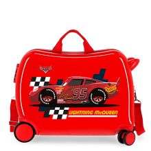 Disney Rolling Suitcase 4 Wheels Cars Lightning McQueen Red