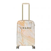 Charm London Travel Trolley S Marble Crème