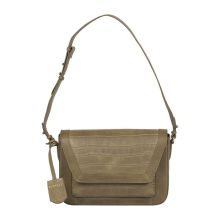 Burkely Croco Caia Crossover L Halfmoon Schoudertas Black