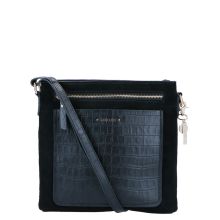 LouLou Essentiels Classy Croc Gold Crossbody Black