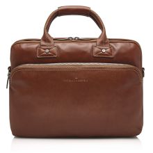 Castelijn & Beerens Firenze Business 3-Vaks Laptoptas 15.6'' Licht Bruin