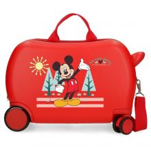 Mickey Mountains Rolling Suitcase 4 Wheels 45 cm Red