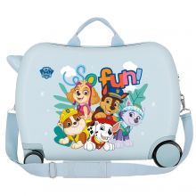 Paw Patrol Rolling Suitcase 4 Wheels Light Blue