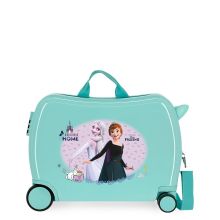 Disney Rolling Suitcase 4 Wheels Frozen Arendelle Light Green