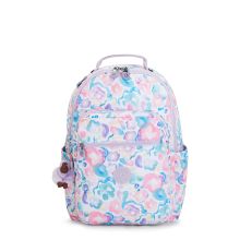 Kipling Seoul Rugzak Aqua Flowers