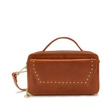 MOSZ Naomi Crossbody Plain Studs Black Shiny Light Gold