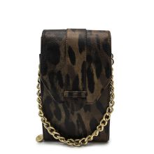 MOSZ Phonebag Schoudertas Leopard Gold Shiny Light Gold