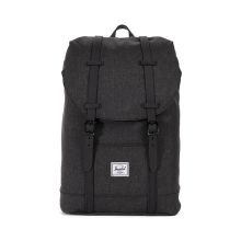 Herschel Retreat Mid-Volume Rugzak Black Crosshatch Black Rubber
