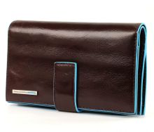 Piquadro Blue Square Women Wallet Mahogany