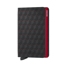 Secrid Slim Wallet Portemonnee Optical Black - Red