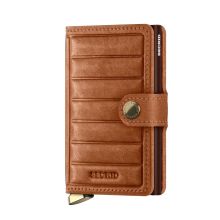 Secrid Premium Mini Wallet Portemonnee Emboss Lines Cognac