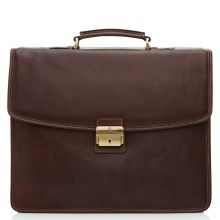 Castelijn & Beerens Verona 3-Vaks Laptoptas 15.6'' Mocca