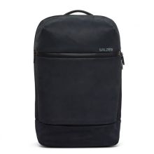 Salzen Savvy Leather Daypack Backpack Charcoal Black