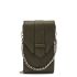 MOSZ Telefoontasje Vegan Dark Taupe Silver