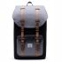 Herschel Little America Rugzak Black Grey Pine Bark Tan