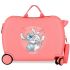 Stitch Cuddle Me Rolling Suitcase 4 Wheels Coral 