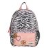 Zebra Girls Rugzak M Tiger Leopard Pink