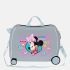 Disney Rolling Suitcase 4 Wheels Enjoy Minnie Mouse Blue