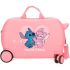 Stitch Rolling Suitcase 4 Wheels Pink