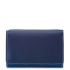 Mywalit Medium Tri-Fold Wallet Outer Zip Portemonnee Denim