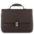 Piquadro Black Square Laptop 15"/ iPad 9.7" Expandable Briefcase CONNEQU Dark Brown