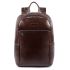 Piquadro Blue Square Big Size Computer 15.6" Backpack With iPad Pro 9.7" / iPad 11" Mahogany
