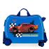 Disney Rolling Suitcase 4 Wheels Cars Lightning McQueen Blue