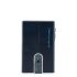 Piquadro Blue Square Compact Wallet Dark Blue