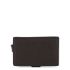 Piquadro Black Square Credit Card Holder Case Metal Dark Brown