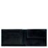 Piquadro Blue Square Men's Wallet With Flip Up With ID/Coin Pocket Black