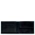 Piquadro Blue Square Men's Wallet With Flip Up With ID/Coin Pocket Black