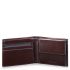 Piquadro Blue Square Men's Wallet With Coin Case Mahogany